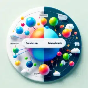 their benefits and challenges using colorful bubbles and nodes.